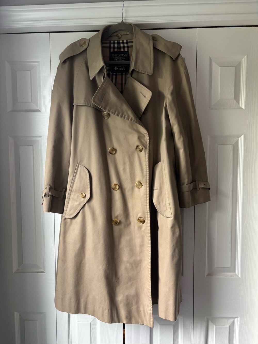 Burberry Beige Classic Double-Breasted Trench Coat